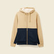 Sweat zipp&eacute; &agrave; capuche bleu marine homme