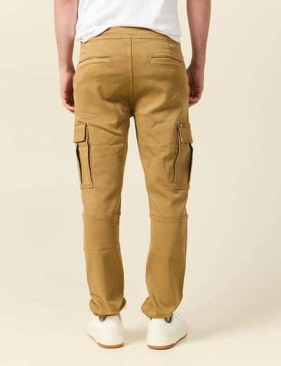 Pantalon battle bas resserré vert kaki homme