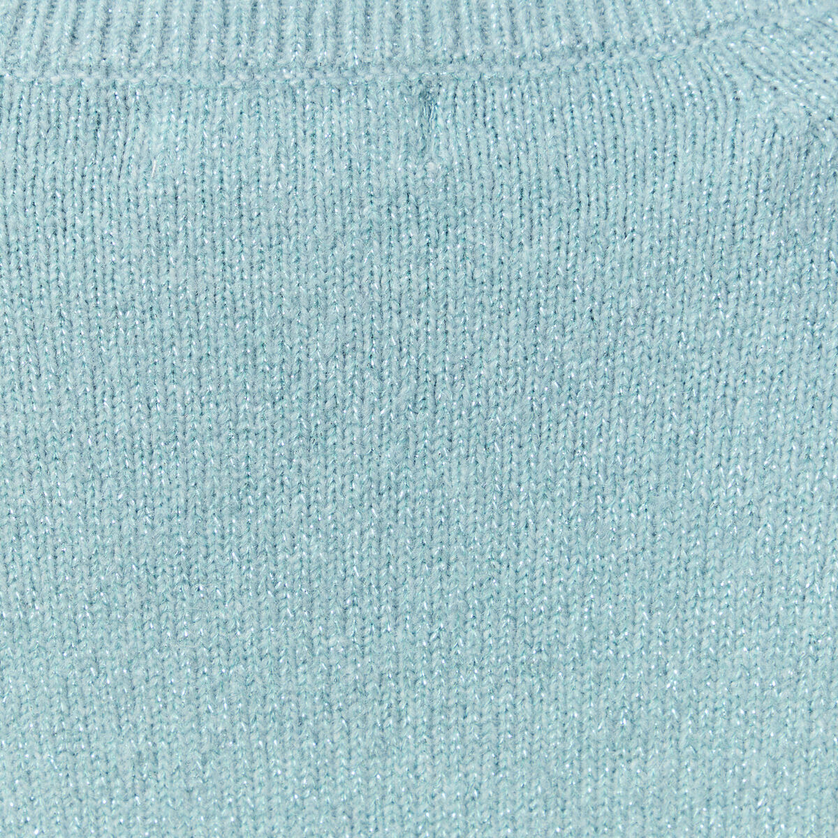 Pull manches longues col rond gris femme