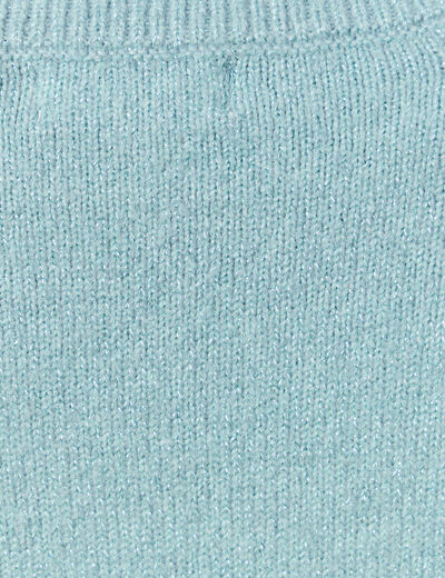 Pull manches longues col rond gris femme