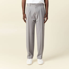 Pantalon chino large gris foncé homme