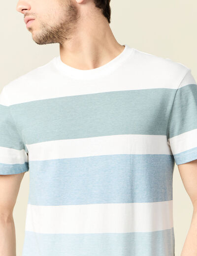 T-shirt manches courtes bleu pétrole homme