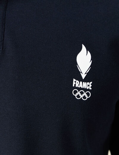 Polo manches courtes bleu marine homme