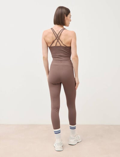 Brassi&egrave;re ajust&eacute;e cropped marron femme