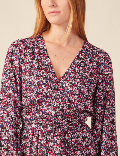 Robe évasée éco-responsable noir femme