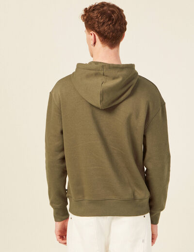 Sweat à capuche taupe homme