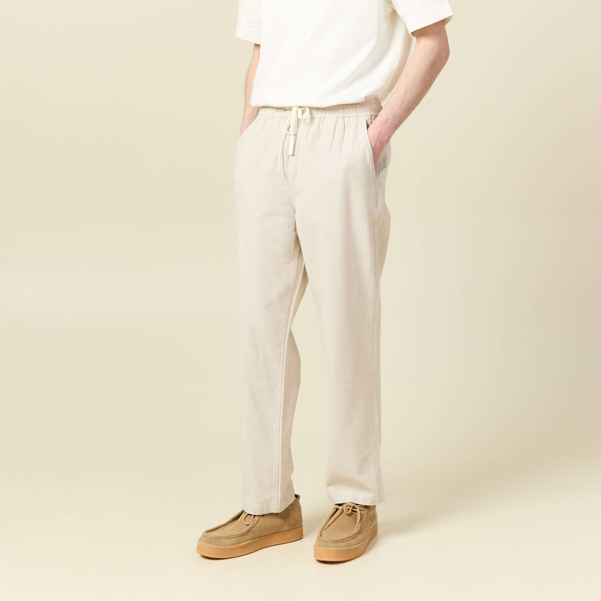 Pantalon chino beige homme