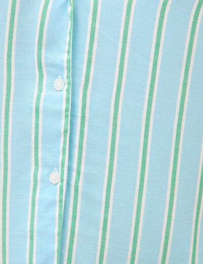 Chemise manches 3/4 bleu clair femme