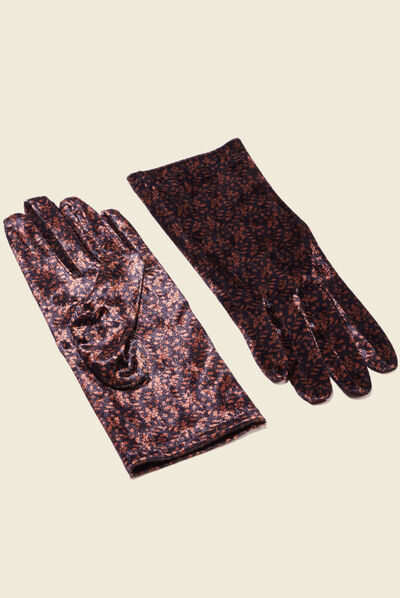 Ensemble gants et porte-cartes multicolore femme