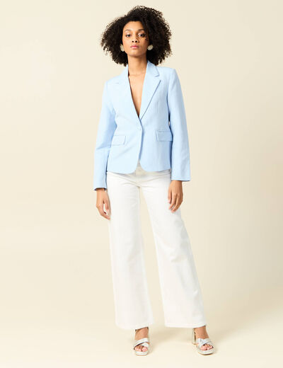 Veste esprit blazer bleu clair femme