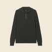 Pull col camionneur vert kaki homme
