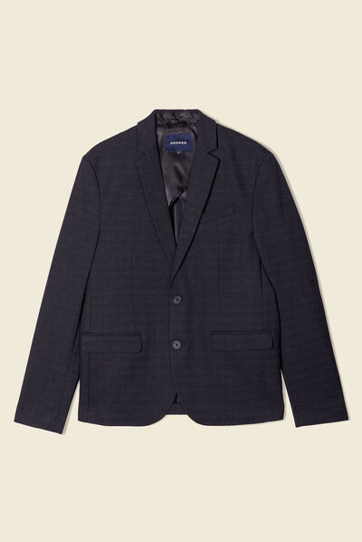 Veste blazer ajustée noir homme