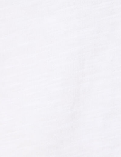 T-shirt manches courtes blanc femme