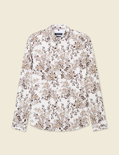 Chemise à manches longues blanc homme