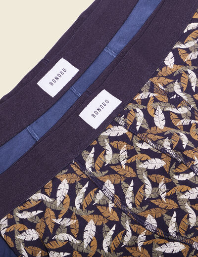 Lot 2 boxers bleu marine homme
