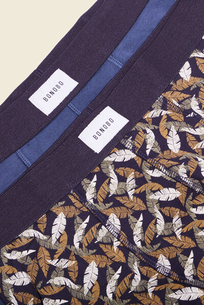 Lot 2 boxers bleu marine homme