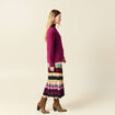 Pull manches longues prune femme