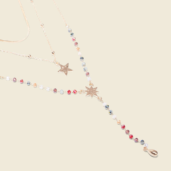 collier multirangs couleur or femme Collier multirangs couleur or femme