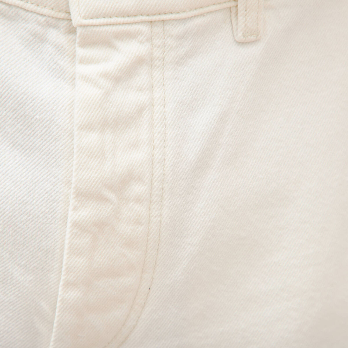 Bermuda en jean coton denim blanc homme