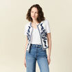 Gilet sans manches ecru femme