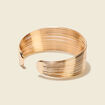 Bracelet large couleur or femme