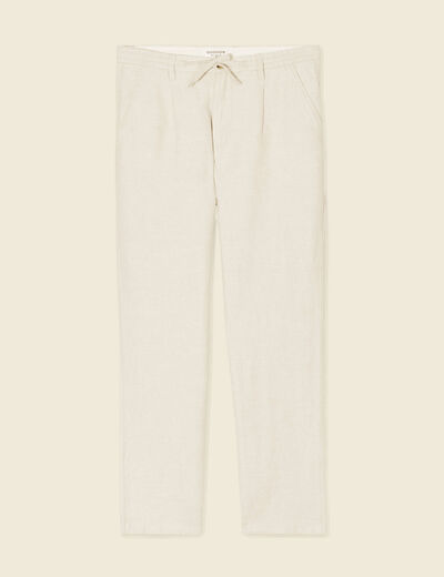 Pantalon chino straight beige homme