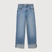 Jeans straight taille standard bleu femme