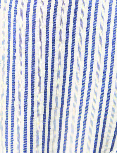 Chemise cintr&eacute;e col montant brod&eacute;e blanc femme