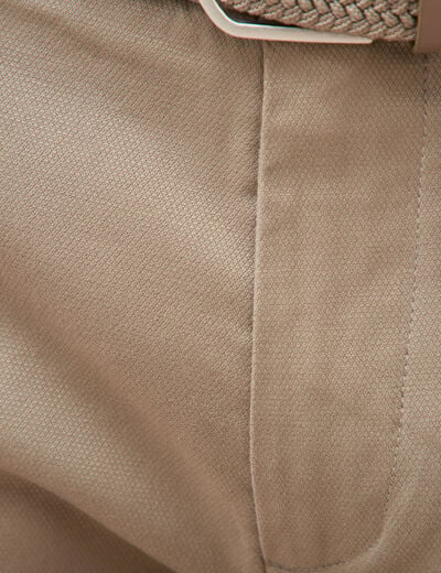 Pantalon straight longueur 32 ceinture taupe homme