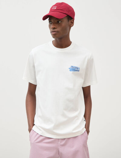 T-shirt en coton ecru homme