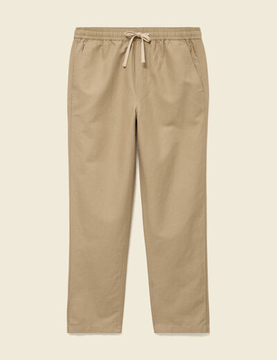 Pantalon coupe straight vert olive homme