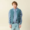 Sweat sans manches effet polaire bleu gris homme