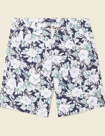Bermuda slim bleu marine homme