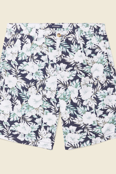 Bermuda slim bleu marine homme