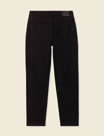 Jeans mom 7/8ème denim noir femme