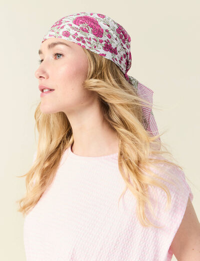 Foulard rose fushia femme