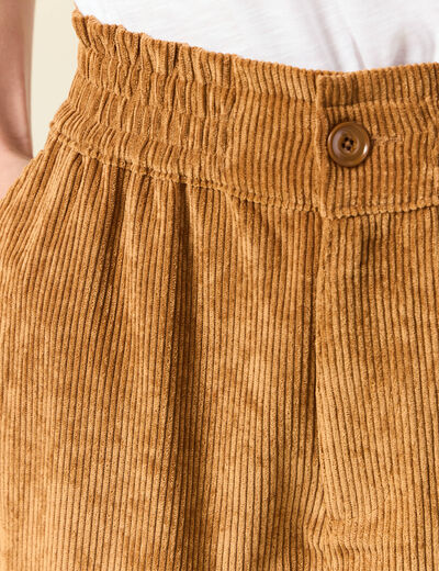 Tregging velours 7/8ème beige femme