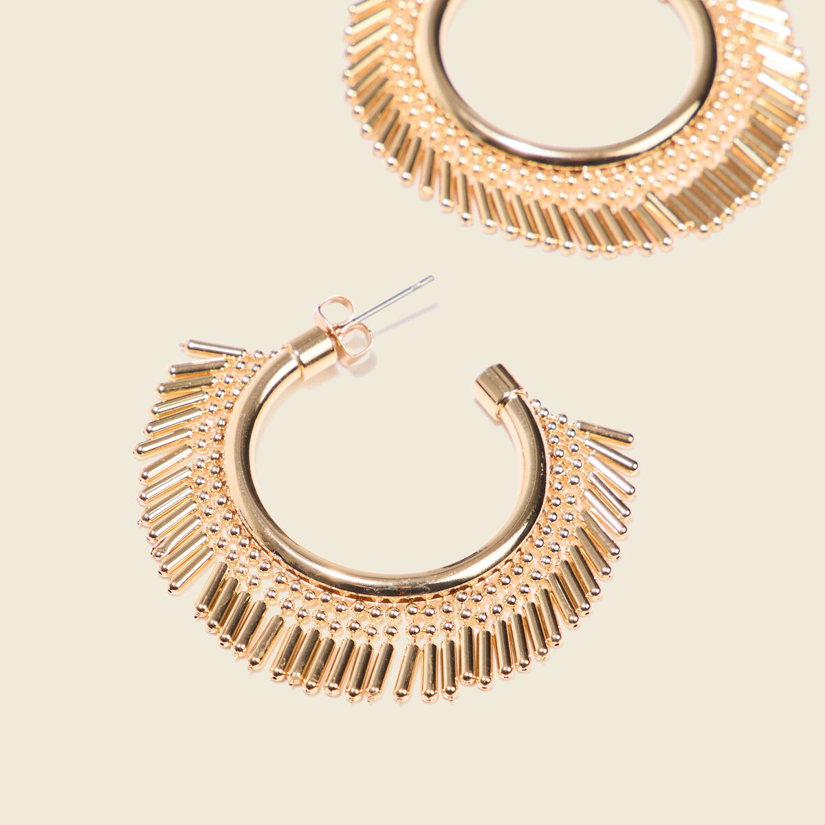 Boucles d'oreilles créoles couleur or femme