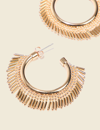 Boucles d'oreilles créoles couleur or femme
