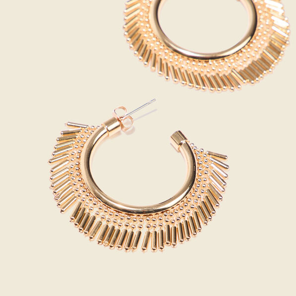 Boucles d'oreilles créoles couleur or femme