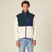 Sweat manches longues zipp&eacute; vert fonc&eacute; homme