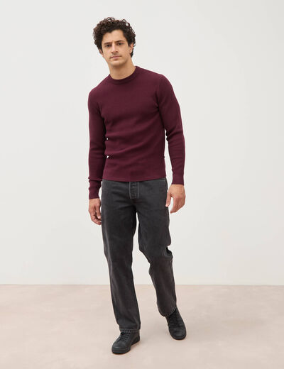Jeans large relaxed denim noir homme
