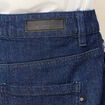 Jeans large taille haute 3/4 denim brut rinse femme