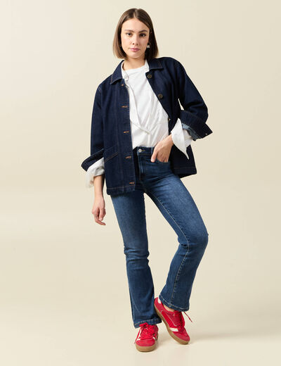 Jeans bootcut denim stone femme
