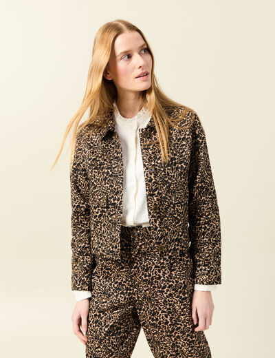 Blouson manches longues beige femme