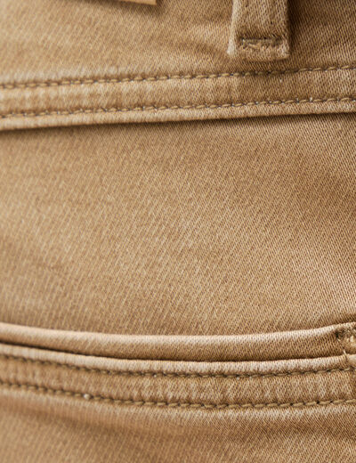 Jeans straight longueur 32 denim camel homme