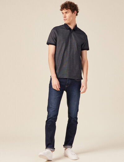 Polo éco-responsable bleu marine homme