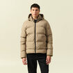 Doudoune avec capuche taupe homme