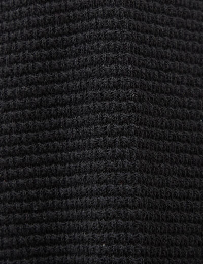 Pull col rond noir homme