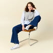 Pull 2-en-1 éco-responsable gris femme